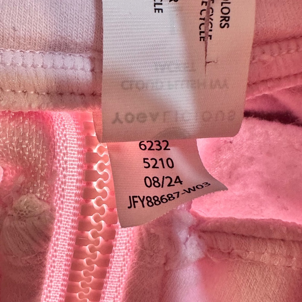 Yogalicious Cloud Plush Ivy Jacket Women Pink Full Zip Hooded Sweatshirt Large - Picture 6 of 6